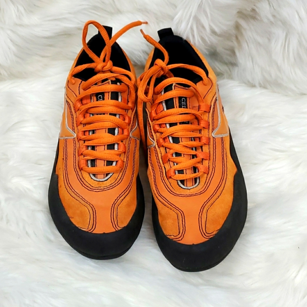 Nike Celtics Sneakers Orange Leather Women Shoes  size 7.5